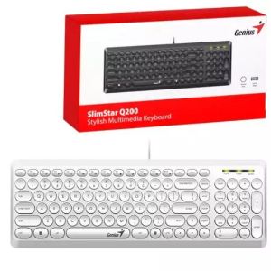 تصویر  کیبرد باسیم مدل GENIUS GN-Q200 رنگ سفید