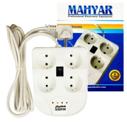 تصویر  محافظ برق چهار خانه صوتی و تصویری SA-MAHYAR