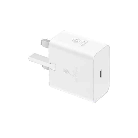 تصویر  شارژر سه پین SAMSUNG 25W اصلی T2510 ( فست و PD) سفید (گارانتی 18 ماهه شرکتی) - bew