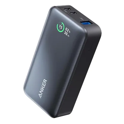تصویر  پاوربانک (PD و فست شارژ) Anker 30W 10000mAh مدل A1256 - آبی (گارانتی 18ماهه)