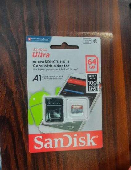 تصویر  رم میکرو sandisk 64gb kh- ultra